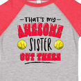 thumbnail image 4 of Inktastic That's My Awesome Sister out There with Softballs Boys or Girls Toddler T-Shirt, 4 of 5