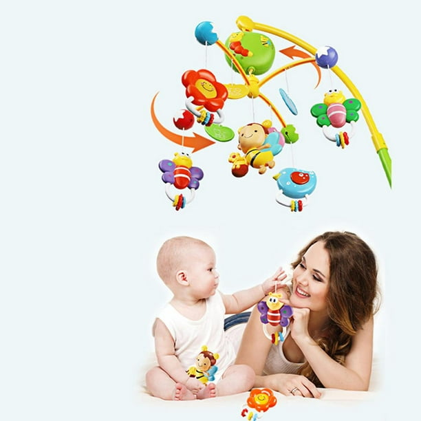 mobile musical berceau à musique pour bébé cloche mobile pour lit bébé  jouet musical amusant pour lit bébé nouveau-né[A484]