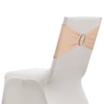 thumbnail image 1 of Uxcell 20 Pack Chair Sashes, Stretch Chair Cover Band with Buckle Slider Polyester Bows Cover Band Universal Elastic Ties for Wedding Party Ceremony Event Decorations, Light Skin Color, 1 of 6