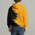 thumbnail image 5 of Ecqkame Boys Children's Color Block Hoodies Long Sleeved Casual Sports Hooded Sweatshirts Handsome Everyday Top 4-14 Years Yellow 3 Year, 5 of 7