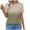 Army Green, variant on Women's T-Shirts Sevevn Women's Round Neck Fashionable Casual Short Sleeved Spring/Summer Top Lightweight Tops