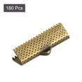 thumbnail image 3 of Unique Bargains 180Pack Ribbon Crimp Clamp Ends 22mm Cord End Clasp for DIY Craft Bronze Tone, 3 of 7