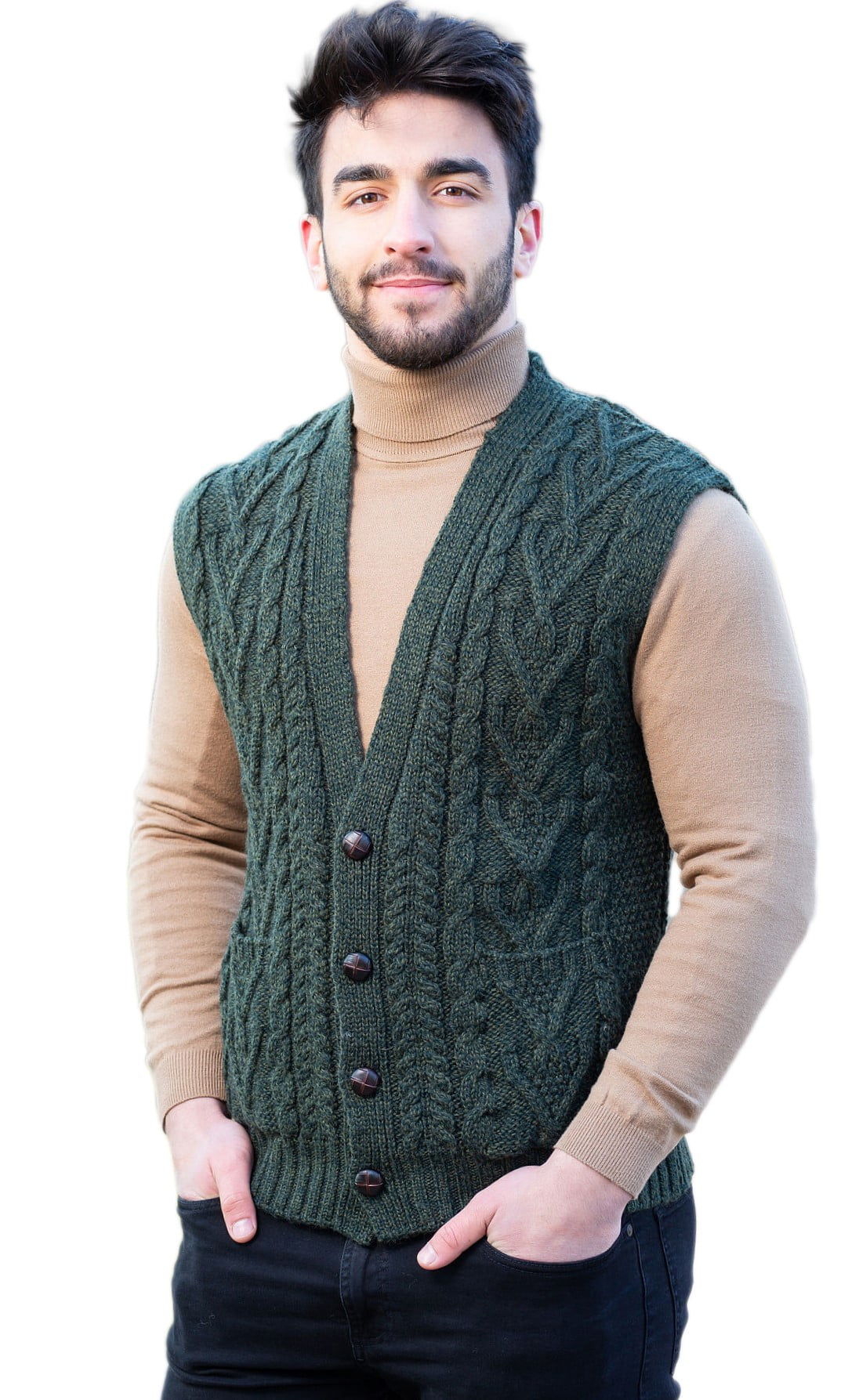 V-Neck Sweater 100% MERINO WOOL baby toddler child knitted striped vest jumper 