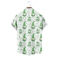 thumbnail image 6 of Awdenio Mens T-shirts St Patricks Day Shirt Shamrock Printed Retr Short Sleeve Casual Button Down Holiday Shirts, 6 of 6