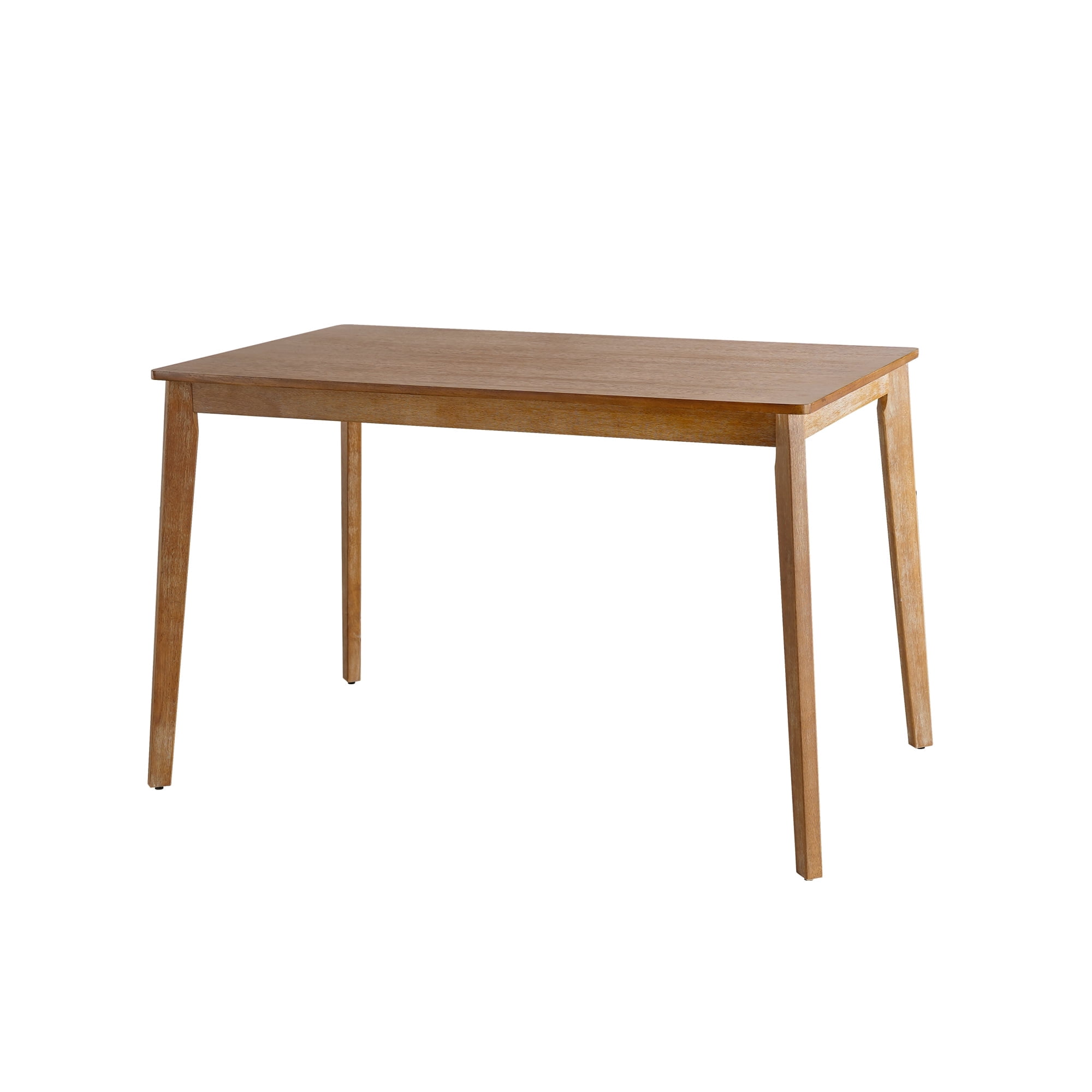 KithKasa 47" Farmhouse Dining Table, Mid Century Modern Round Dining Table for 4-6 Person, Wooden Legs, Leisure Coffee Table for Kitchen Dining Room