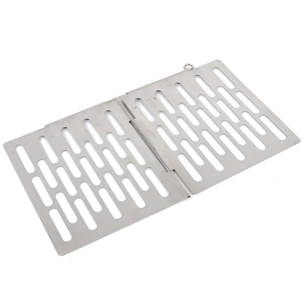 Moyic Placa de barbacoa para acampar al aire libre, parrilla de barbacoa plegable portátil, red de parrilla de barbacoa de acero inoxidable Juegos de muebles de jardín Moyic HA017106-00