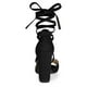 thumbnail image 3 of Sandalias De Mujer Con Tacón En Bloque Y Cordones Negro 8, 3 of 7