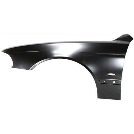For BMW 525i 2001 2002 2003 Front Fender Driver Side | With Turn Signal Light Hole | Replacement For 41358162133 , BM1240120 | Trim: Base