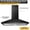 black, variant on 30 inch Range Hood 30 inch Wall Mount Range Hood in Stainless Steel With Ducted/Ductless Convertible,Stove Vent Hood with Aluminum Filters,3 Speed Exhaust Fan,LED Light,Button Control