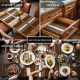 thumbnail image 3 of Brown White Stripe Placemats for Dinning Table Set of 4, Modern Rustic Vertical Striped Burlap Kitchen Place Mats Waterproof Cloth Table Mats, Indoor Outdoor Placemats Easy Clean Dinner Decor, 3 of 8
