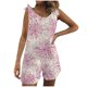 thumbnail image 1 of Mameluco de bolsillo con estampado informal para mujer Mono corto sin mangas con vendaje Mono Fridja  fhjkhfk460461, 1 of 7