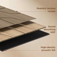 thumbnail image 6 of Fahomiss Modern Curved Acoustic Wood Slat Wall Panels 4-Pack 24"x24", Walnut 3D Tiles, 6 of 10