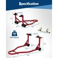 thumbnail image 3 of QinaQin Motorcycle Lift with a 450-Pound Load Capacity, Rear Wheel Lift Bracket, with u-Shaped and l-Shaped Adjustable Rocker Arm Shaft, Heavy-Duty Motorcycle Repair Lift, 3 of 7
