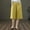 Yellow, variant on Endives Womens Cotton Linen Short Five Point Pants Thin High Waist Loose Slimming Breathable Casual Pants Straight Wide Leg Pants Yellow