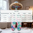 thumbnail image 3 of Hooded Ski Jumpsuit for Girls Boys Tie Dye Full Zip One Piece Quilted Snowsuit Kids Elastic Cuffs Winter Warm Onesie Outerwear, 3 of 6