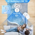 thumbnail image 2 of Lipety Ventilador de Viaje Plegable Alto con batería Recargable portátil de pie para Dormir - Ventilador de Cama Plegable con Pedestal para el Dormitorio del hogar, 2 of 5