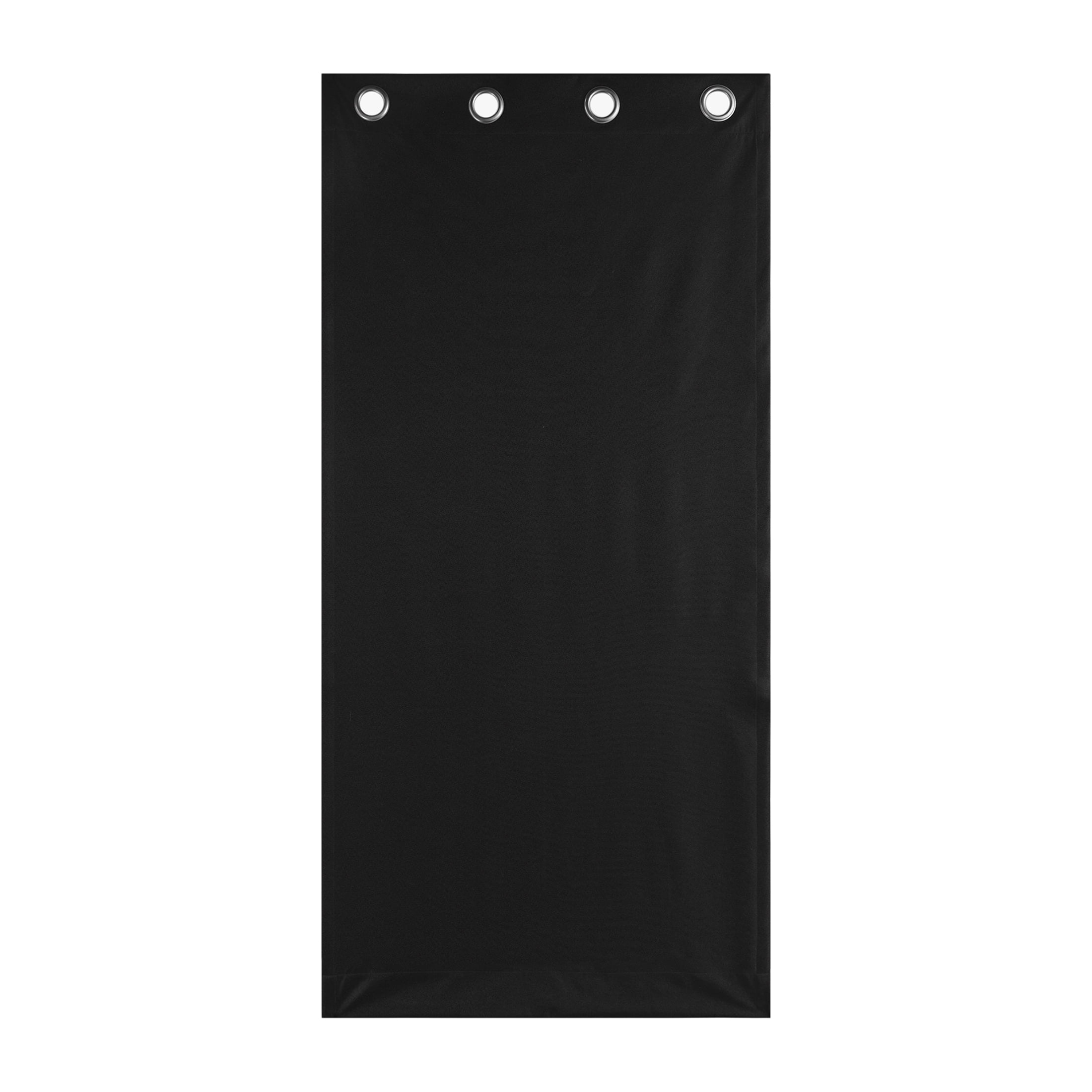 Mainstays Black Solid Blackout Grommet Single Curtain Panel, 30 in W x 63 in L