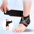 thumbnail image 3 of 1Pc Ankle Brace Anti-slip Elastic Bandage Comfortable Adjustable Breathable Joint Stability Sweat Absorption Protective Football Ankle Support for Fitness-Orange, 3 of 8