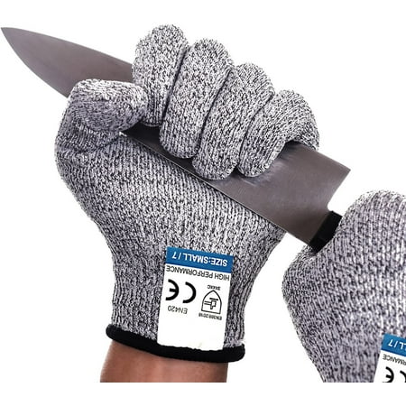 

WUSI Cut Resistant Gloves Food Grade Level 5 Protection Safety Kitchen Cuts Gloves for Oyster Shucking Fish Fillet Processing Meat Cutting 1 Pair (Large)