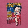 thumbnail image 5 of Wild Bobby, Betty Boop America Land of the Free Home of the Brave Betty Boop Unisex Crewneck Sweatshirt, Vintage Heather Red, 3X-Large, 5 of 5