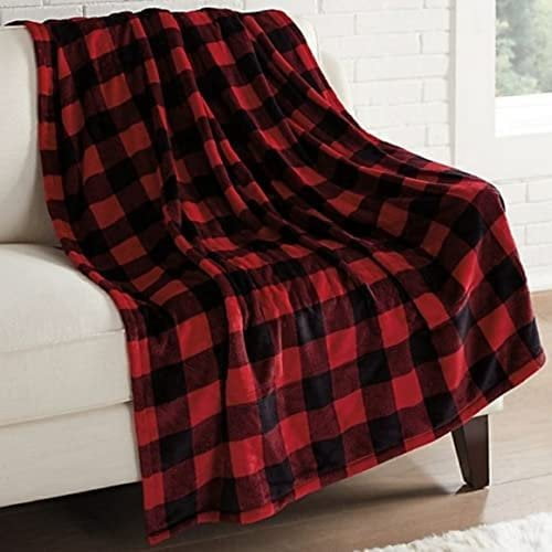 Brookstone Luxurious Electric Heated Throw 4-Heat Settings Easy One Touch  Built-in Remote Red Black - Walmart.com