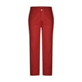 thumbnail image 3 of BXINGOHAI Casual Cotton Linen Solid Pants For Men Breathable Slim Fit Long Pants With Pocket Button Zipper Elastic Waistband Pants Red,XXXL, 3 of 5
