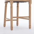 thumbnail image 2 of Noble House Solid Wood Kitchen Bar Stools with Cushion Seat and Rattan Back for Bar Counter, Beige & Natural, Set of 2, 2 of 11