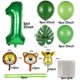 thumbnail image 4 of Juego de globos con números de animales para fiesta de cumpleaños de safari en la jungla, decoración para fiesta de primer cumpleaños de niños de 1, 2, 3, 4, 5 y 6 años, suministros para fiesta en el, 4 of 5