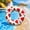 Red, variant on Watermelon Swim Ring 29.5", Inflatable Fruit Pool Floatie with Handles, Anti-Roll Thickened PVC Swimming Aid for Pool Beach,Party Decorations