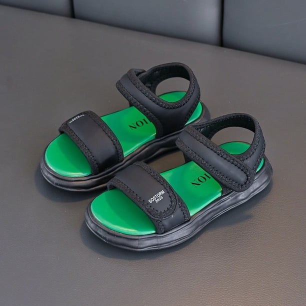 Zapatos para niñas, suela blanda para niñas, estudiantes, bebés, princesas, sandalias deportivas grandes de verano con velcro para niños