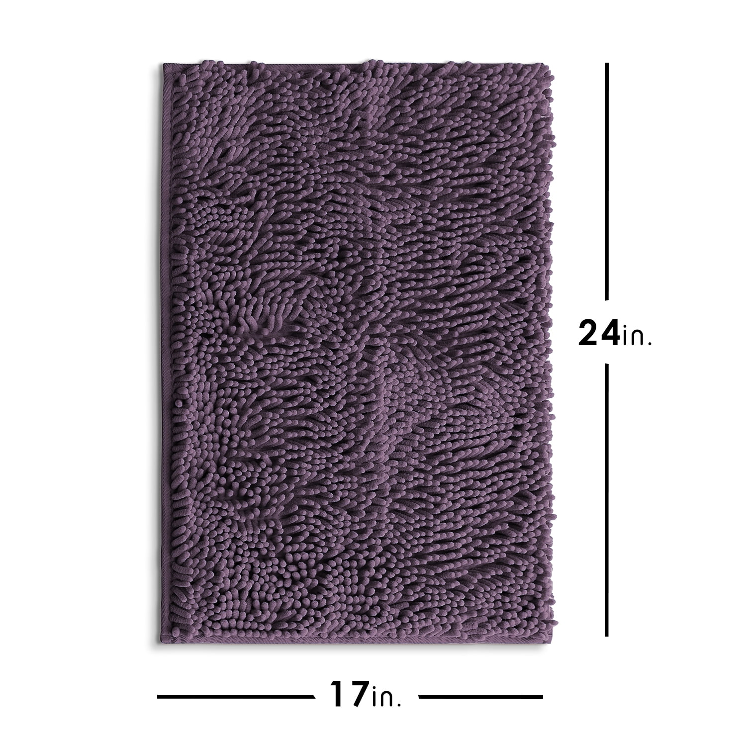 Lammaloe Chenille Bathroom Rugs Non Slip Bath Mat, 17x24 Ultra Absorbent, Bath Mats for Bathroom, Green Ombre