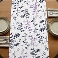 thumbnail image 5 of Table Runners 72 Inches Long Dress Scarves, Grey Purple Botanical Farmhouse Kitchen/Dining Table Runner, Coffee Tablerunners, Watercolor Spring Floral Summer Leaf 14x72 Inch, 5 of 9