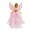 Pink, variant on Lssam Angel Doll Ornaments Collection, 1-Count Plush Felt Christmas Tree Hanging Pendants Featuring Delicate Fairy and Winged Angel Designs in Red for Seasonal Decoration