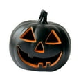 thumbnail image 3 of Estatua de calabaza de Halloween para jardín, centro de mesa, decoración de Halloween, lámpara LED de calabaza para hogar, césped, balcón, interior Negro, 3 of 8