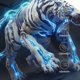 thumbnail image 3 of Balery Futuristic Blue Light White Tiger Gorra de béisbol de tamaño ajustable para correr, entrenar y actividades al aire libre. Gorra de papá para todas las estaciones., 3 of 6