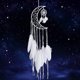 thumbnail image 1 of Atrapasueños blanco hecho a mano con diseño de luna con atrapasueños de plumas para colgar en la pared, decoración del hogar, 11 Feliz Sencillez, 1 of 4