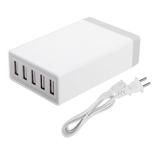 Cargador Múltiple de Escritorio USB Sincero 5 Puertos 8 A Blanco 100V-240V