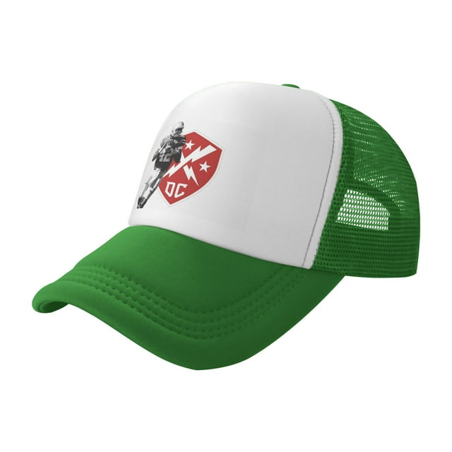 DC Defenders Trucker Hats Green One Size Adjustable Snapback Hat