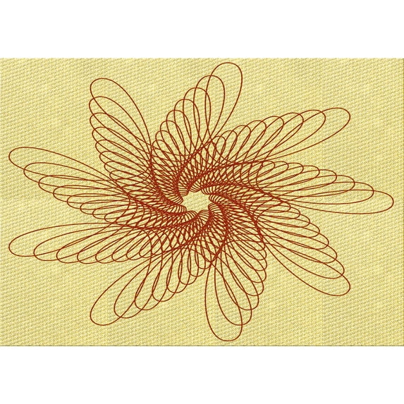 Ahgly Company Machine Washable Indoor Rectangle Transitional Sun Yellow Area Rugs, 6' x 9'