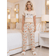 thumbnail image 2 of Pijama De 3 Piezas Mujer Pantalon Short Y Playera A Juego, 2 of 5