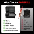 thumbnail image 4 of PARGRILL 271 sq.in Wood Pellet Grill & Smoker, Tabletop Portable BBQ Grill with Digital Control, for Camping, Tailgating, Patio & Backyard, 4 of 14