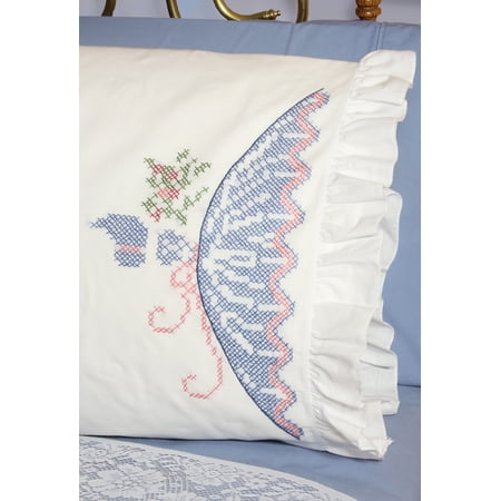 - Fairway Stamped Lace Edge Pillowcase, 30