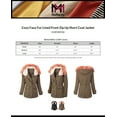 thumbnail image 2 of MixMatchy Women's Cozy Faux Fur Lined Front Zip Up Short Coat Jacket, 2 of 4