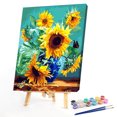 thumbnail image 2 of Cuadros Decorativos Kit de pintura por números Girasol Cuadro digital pintado a mano sin marco Wdftyju embutido en tela, 2 of 9