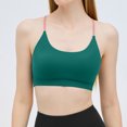 thumbnail image 2 of Aayomet Woman Bras With String Shockproof Running Fitness Underwear High Neck Bras (Green, L), 2 of 4