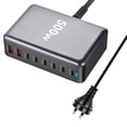 thumbnail image 1 of 500W USB-C Fast Charger Station, 8-Port Type C Charging Block, PD 100W Laptop Power Adapter, Multi-Device Hub for MacBook Pro & Phones, 1 of 8