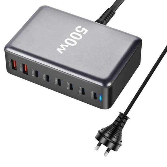 500W USB C Charger Fast Type C Charging Station 8 Ports Charger Block PD 100W Laptop Pro for Macbook Pro