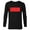 Black, variant on Marvel Logo Red and White Negative Space - Long Sleeve T-Shirt for Men - Customized-Athletic Heather