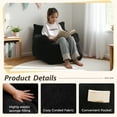 thumbnail image 3 of BYBYME Kids Bean Bag Chair,Soft Memory Foam Bean Bag Chair with Pocket for Toddlers,Lazy Sofa Lounger for Gaming,Reading,Black, 3 of 6