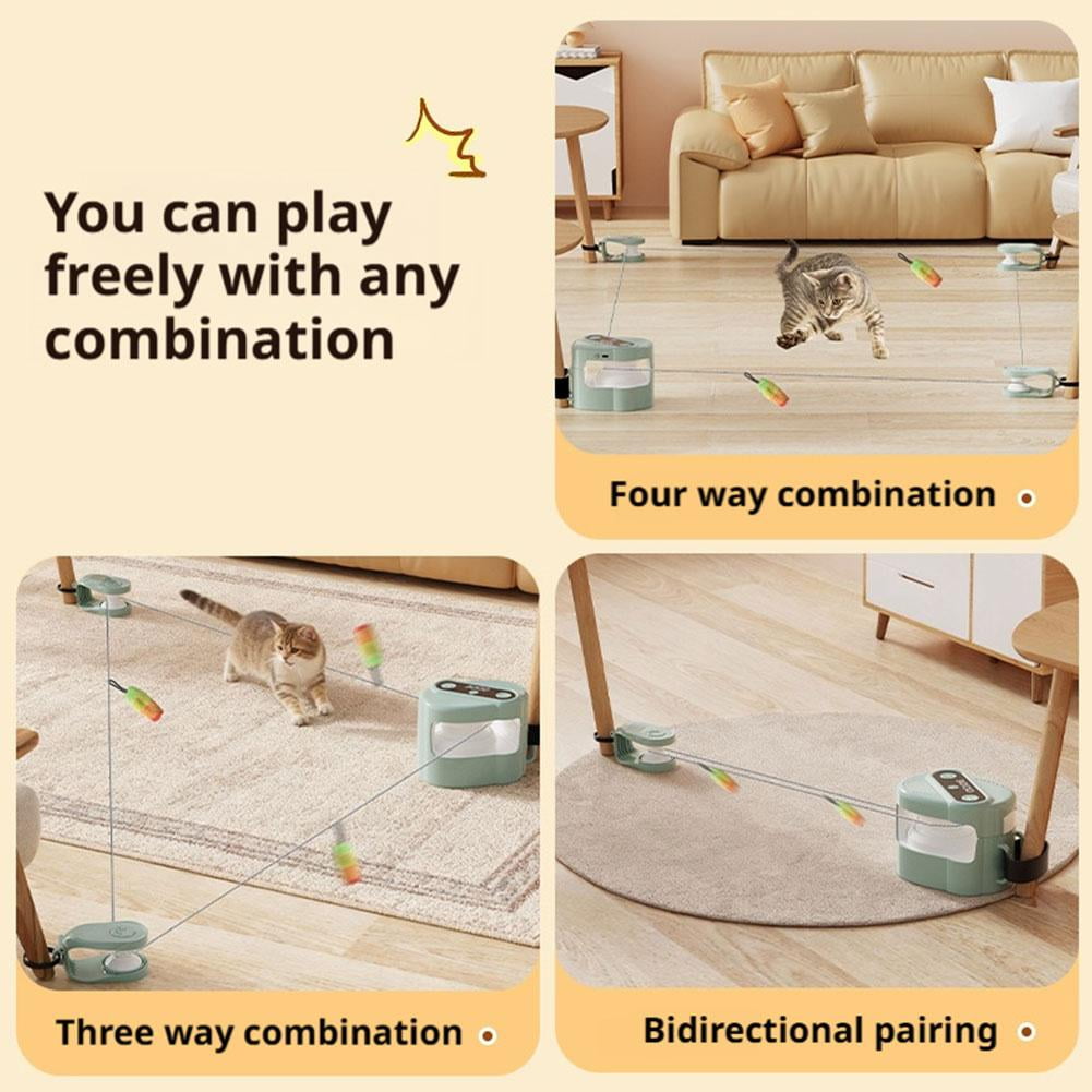 Cat Play Chase  Interactive Cat Toy for Indoor Cats – Automatic Moving & Enrichment Toy for Indoor Cats/Kitten